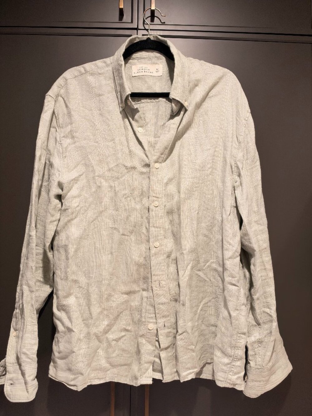 Abercrombie & Fitch Summer Linen Blend Shirt Mint Green